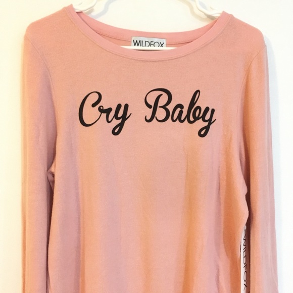 NEW V RARE Wildfox S Cry Baby pink top long sleeve - Picture 3 of 8